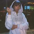 Модные толстовки E-girl Стразы с надписью на молнии Y2k, большие размеры, винтажные однотонные свитшоты с длинным рукавом 2021, осенняя одежда, топ 90-х