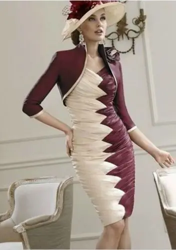 

free shipping robe de soiree 2014 new fashion taffeta vestido de festa longo femininos Mother of the Bride Dresses with jacket