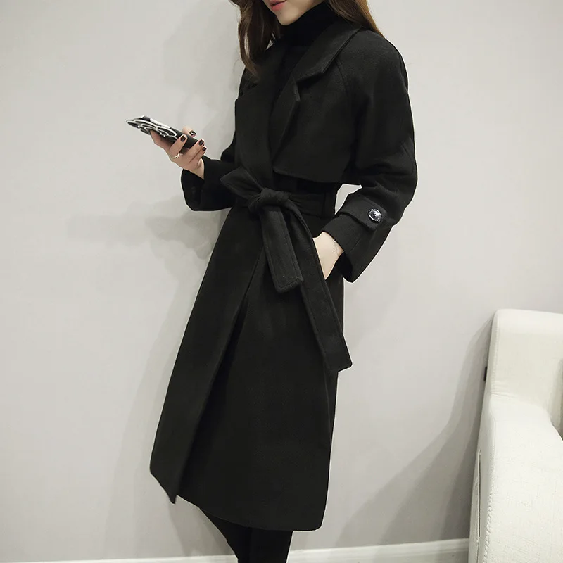 2019 осень и зима новая женская куртка маленький аромат Черная кружевная шерстяная