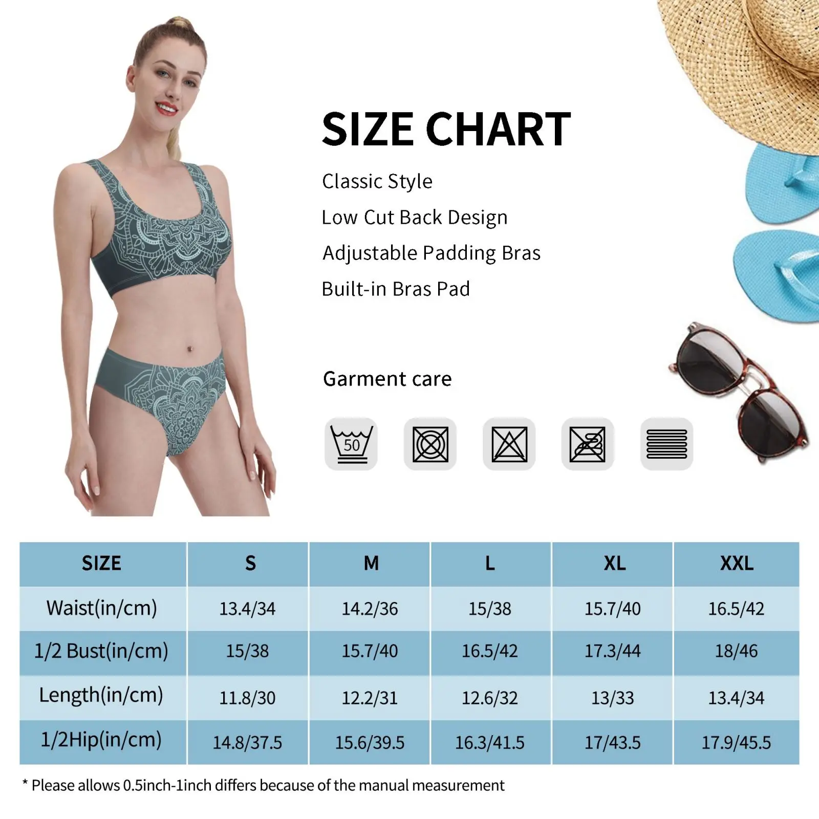 

Mandala 3 Swimsuit one piece Bikini Padded Mandala Om Love