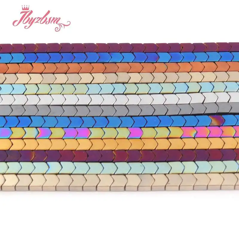 Бусины из гематита с металлическим покрытием в форме стрелки 4x4 мм | Украшения и