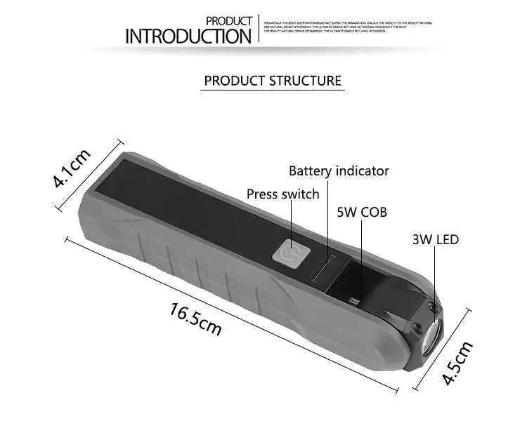LumiParty COB+ светодиодный портативная Рабочая лампа USB Перезаряжаемый Магнитный факел Гибкая инспекционная лампа Рабочий свет
