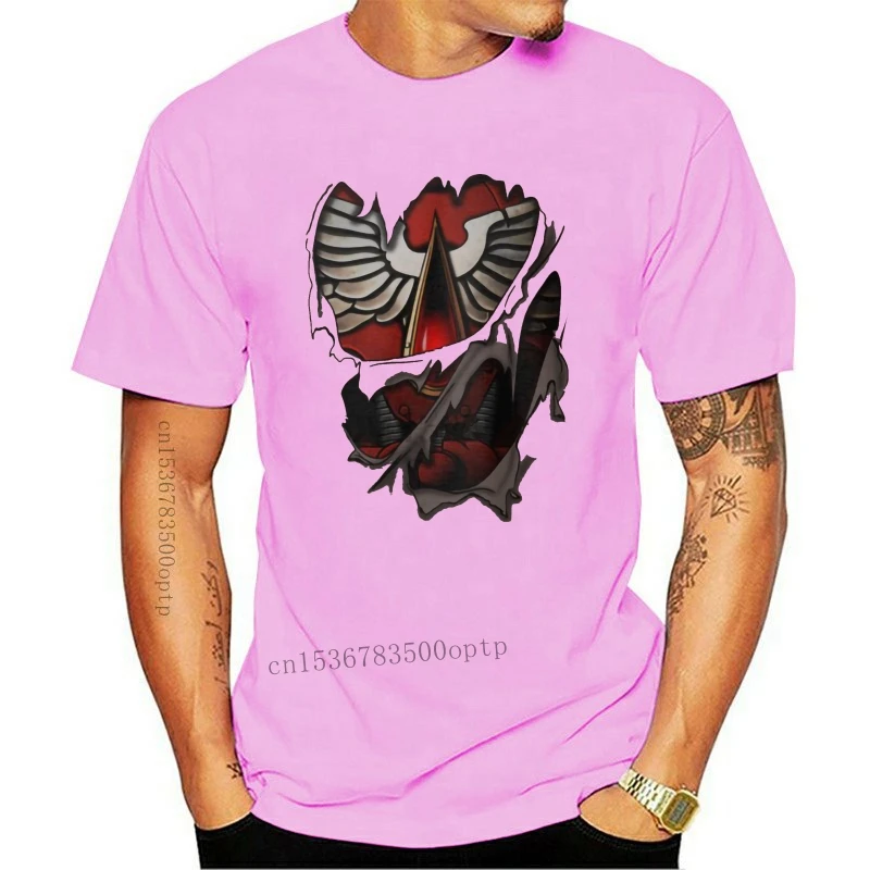 

Футболка Мужская/женская с принтом, хлопковая рубашка с круглым вырезом, с принтом крови, ангелов, броня, с коротким рукавом