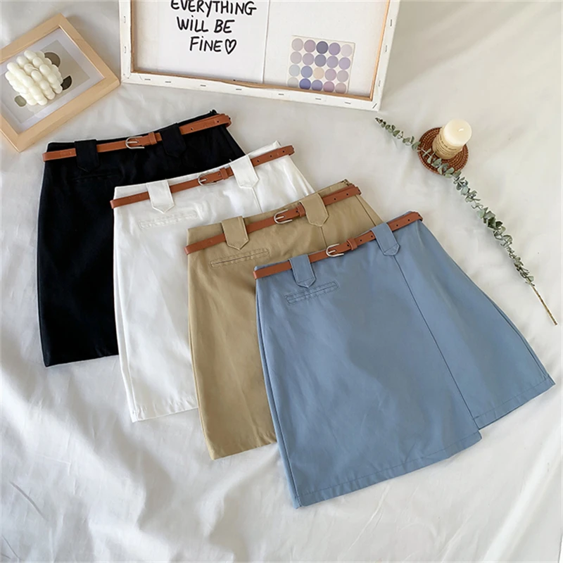 Женские повседневные юбки в японском стиле летняя мини юбка А силуэта преппи