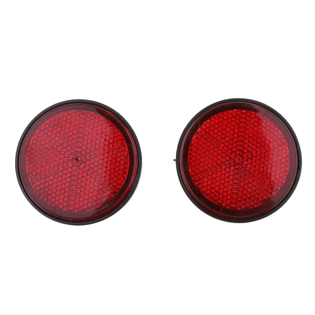 

2 Pieces Round Reflectors Universal for Motorcycle Bikes ATV Dirt Bike