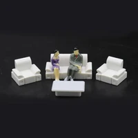 5 sets miniature furniture 175 scale model set toy contains 3 sofas and 1 table building materials for indoor scene design