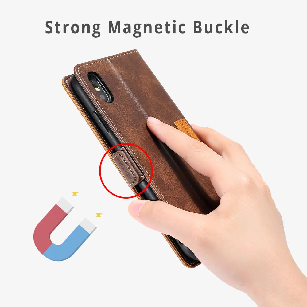Кожаный чехол книжка для Xiaomi Poco F2 Pro мягкий из ТПУ с магнитной застежкой и