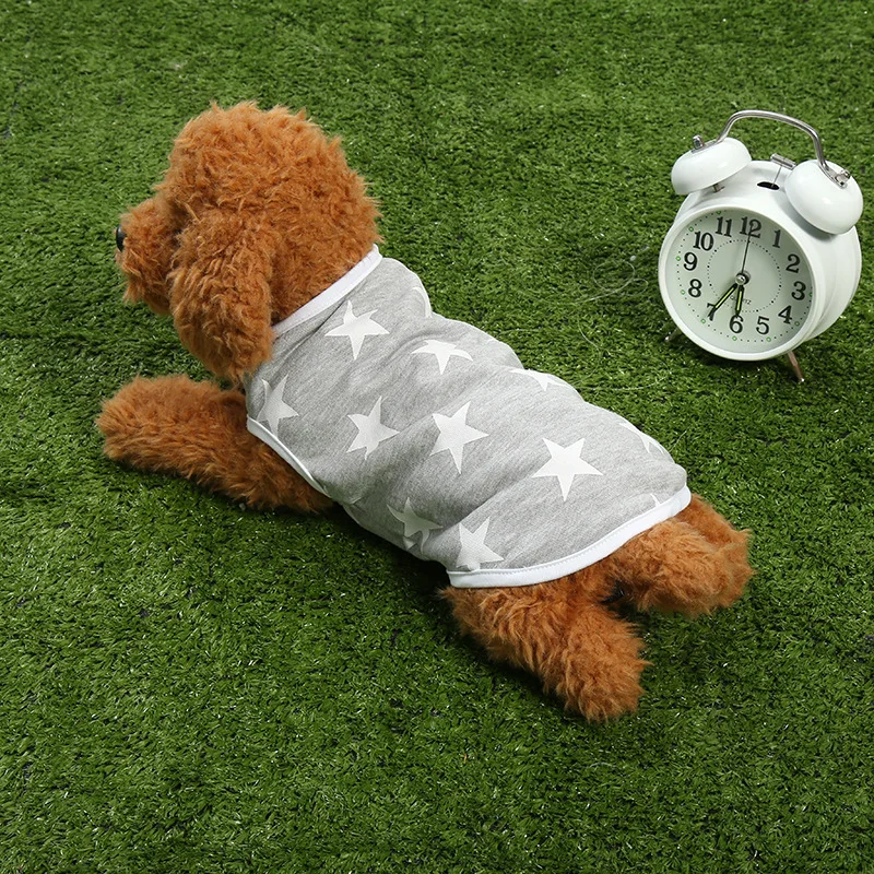 

Dog Clothes for Small Dogs Cute Printed Summer Pets T-shirt Puppy Sleeveless Dog Clothes Pet Cat Vest Cotton TShirt Pug Apparel