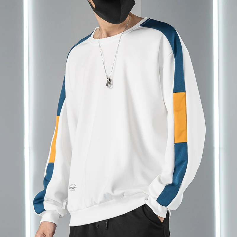 Толстовка мужская с длинным рукавом Свитшот в стиле хип хоп уличная одежда желтый белый черный худи верхняя