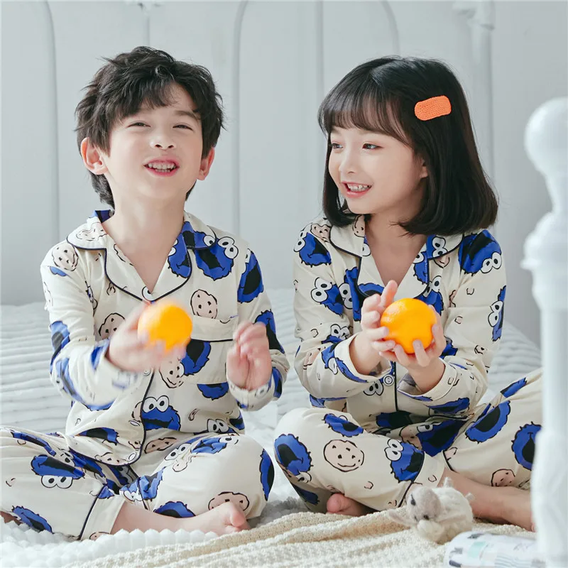 Детские пижамы для девочек 2021 г. весенне осенний детский пижамный комплект