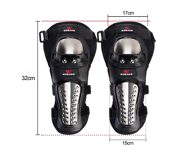 

Yetaha 4Pcs/Set Elbow & Knee Pads Stainless Steel Motorcycle Cycling Skiing Protective Gear Protector Guards Sports Armor Kit