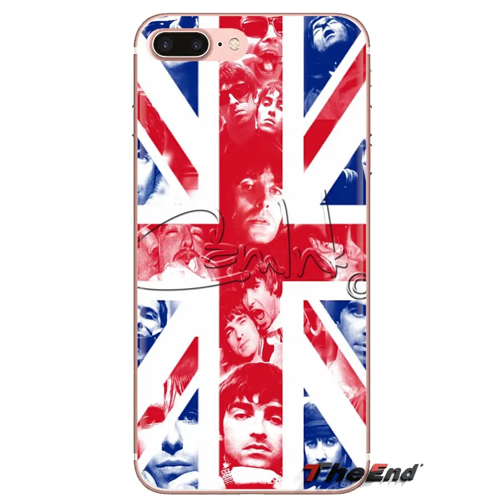 For iPod Touch Apple iPhone 4 4S 5 5S SE 5C 6 6S 7 8 X XR XS Plus MAX oasis band uk flag Poster Soft Transparent Cases Covers |