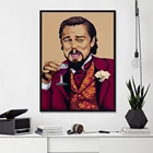 Забавный человек питьевой красное вино плакаты и принты Абстрактная Картина на холсте Лео Смеющийся стена искусство фотографии