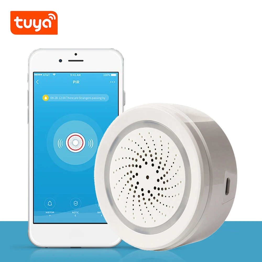 Смарт датчик температуры и влажности Tuya с Wi Fi сигнализацией|Автоматизация