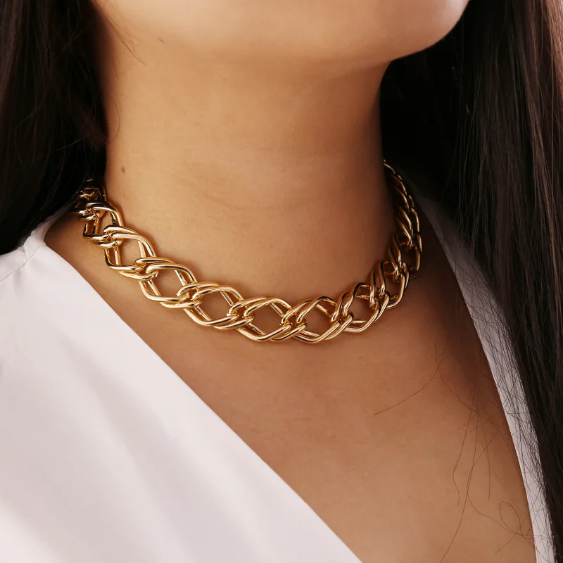 

S1191 Fashion Jewelry Geometry Metel Chain Choker Short Necklace Bracelet