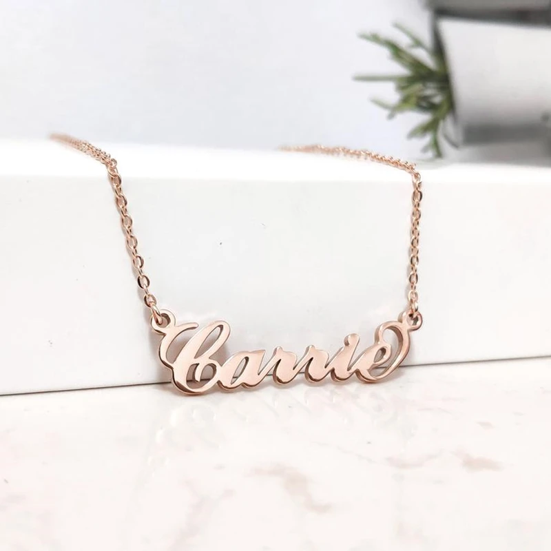 Золотая цепочка из нержавеющей стали персонализированные детские именные