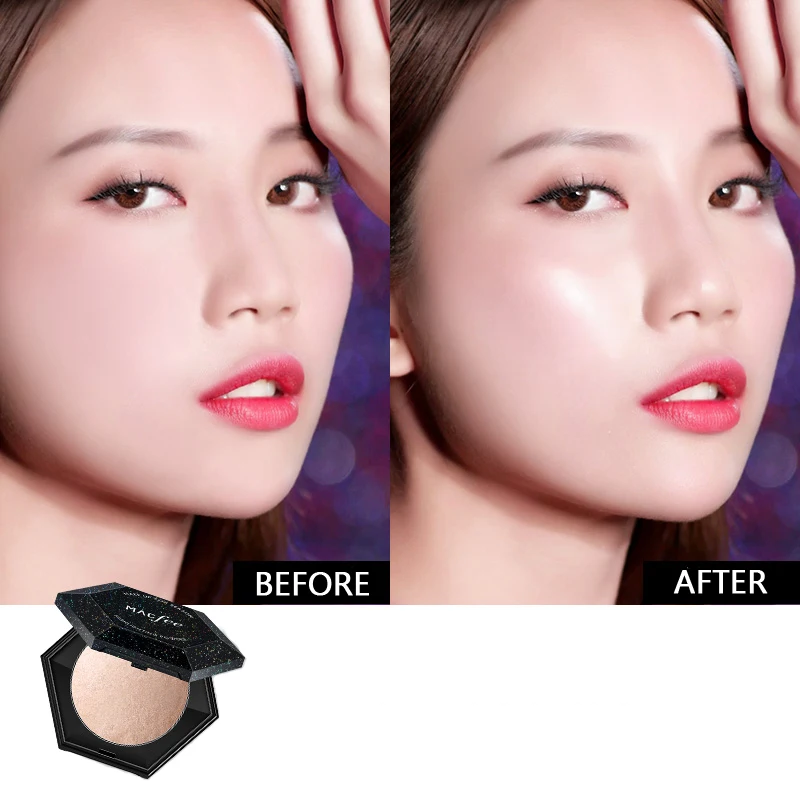 Осветительная пудра для лица палитра набор свечения бронзаторы и хайлайтеры