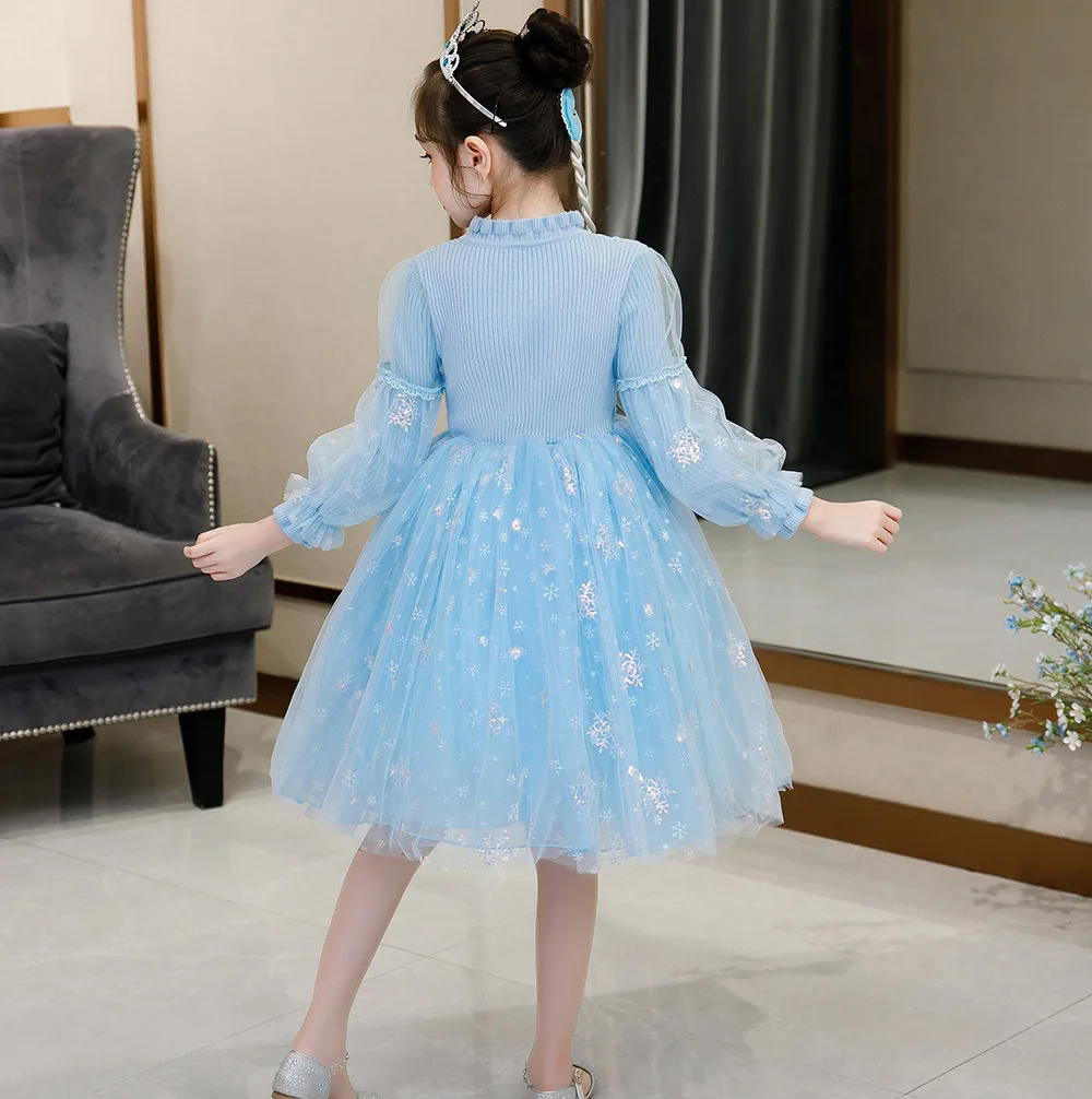 

2020 Elsa Dress 2 New Dress For Girls Princess Set Christmas Cosplay Anna Birthday Party Long Sleeve Elza Costume Kids Vestidos