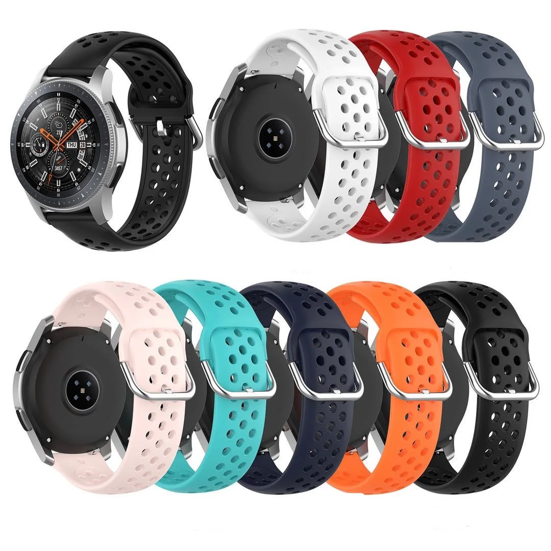 

Sports silicone strap Compatible with Samsung Galaxy Watch 3 46mm/Active 2 42mm/Huawei watch GT2/Amazfit GTR for 22mm 20mm band