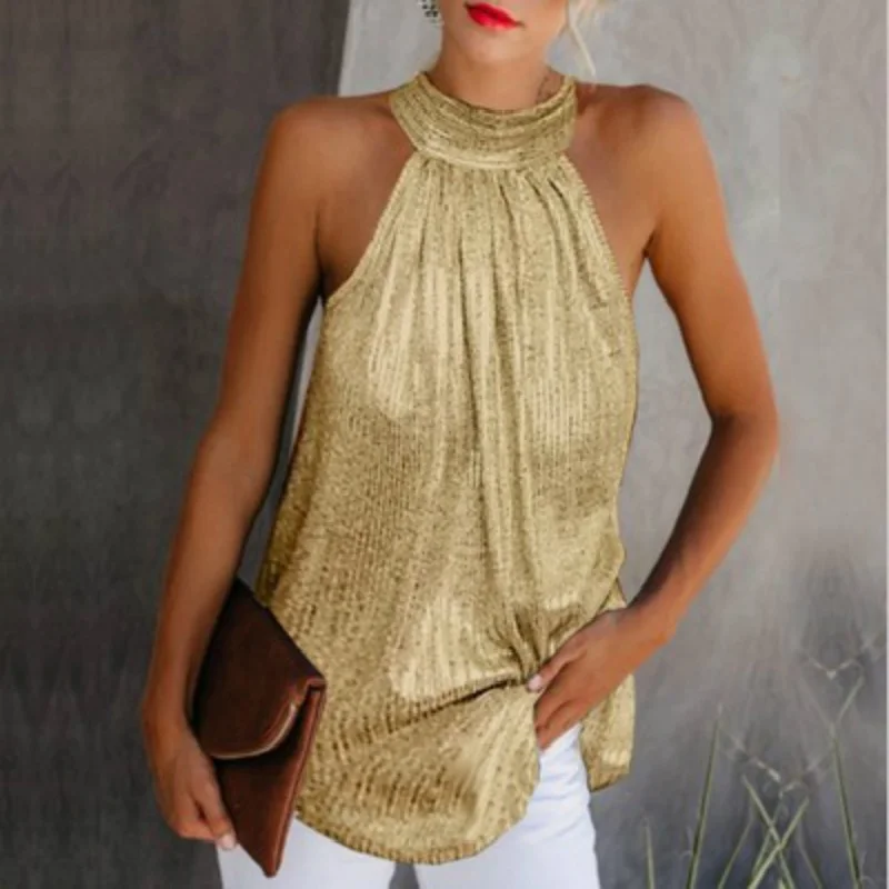 Летний женский сексуальный топ на бретелях однотонная модная футболка без