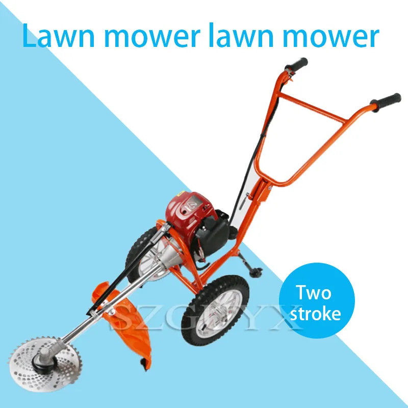 Малая бензиновая ручная нажимная газонокосилка многофункциональная для уборки