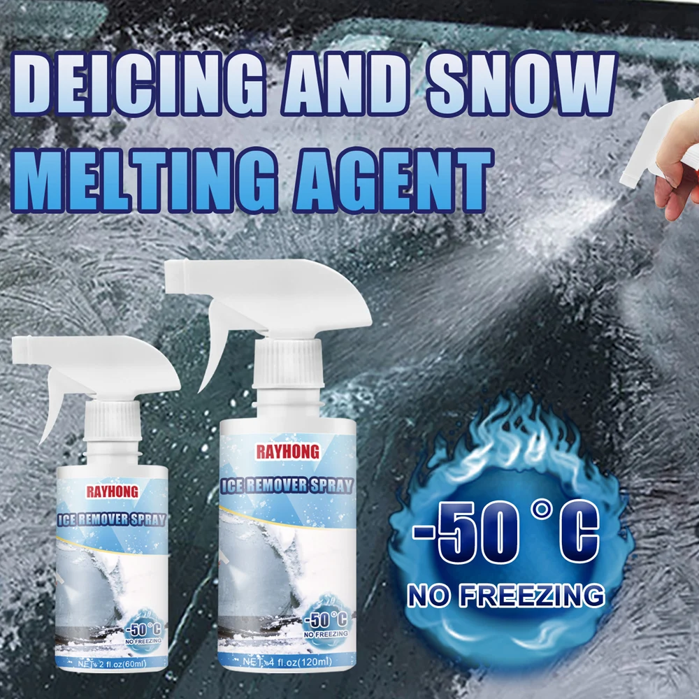 

Ice Remover Spray Fast Windshield De-Icer Freeze Ice and Frost Shield Vehicle Glass Treatment for Metal Glass TD326