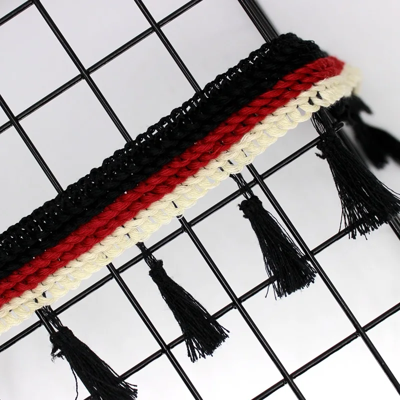 5 ярдов/партия этнические хлопковые занавески с помпоном | Дом и сад
