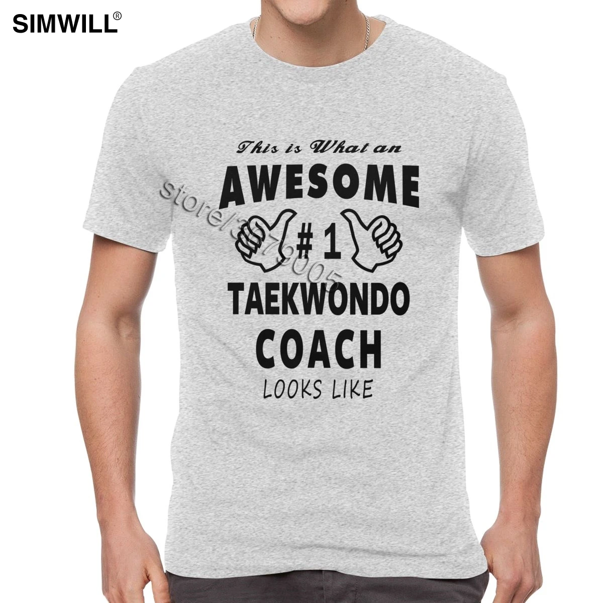 Футболка тхэквондо для мужчин Эко хлопок бой футболки короткий рукав О образным