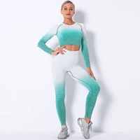 high waist adopt seamless yoga set gym sport fitness legging sportowear yoga pants scrunch butt leggings running pant yoga suit