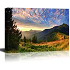 Настенная картина wall26, Настенная картина с изображением гор, заката, пейзажа, современное домашнее искусство, растягивается и обрамлен, готовый к использованию, 24x36 дюймов