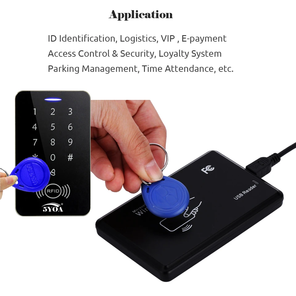 50 шт. 125 кГц RFID Читайте только с биркой на TK4100 EM4100 записываемых брелоков доступа