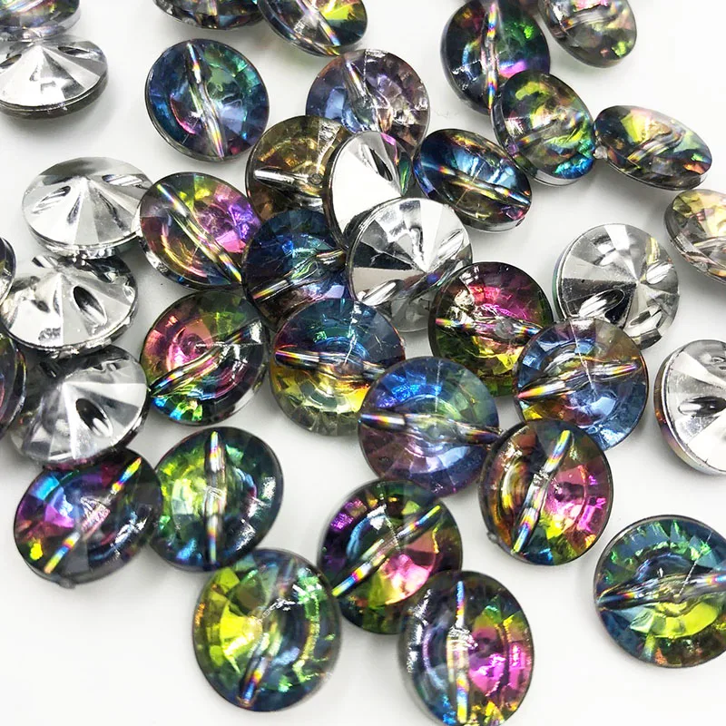 50 шт. 12 мм акриловые пуговицы с острым дном сумки аксессуары для шитья одежды