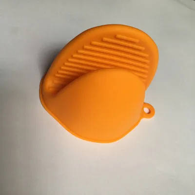 ORANGE 1 шт Горячая силиконовая легко очищаемая рукавица и прихват для микроволновой печи Нескользящая Перчатка защита рук термостойкая рукавица утолщенная кухня приспособления для готовки - Цвет: ORANGE