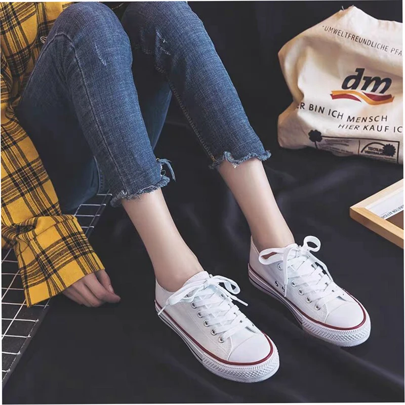 

Spring And Summer Canvas Shoes Women 2021 New White Shoes Students Korean Version Womens Shoes Heals Shoes Womens Sneakrs