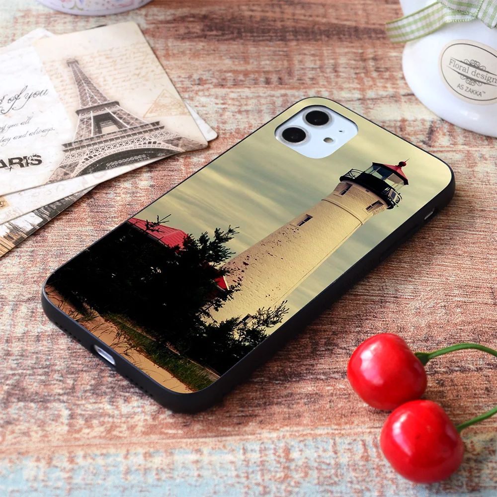 

For iPhone Crisp Point Lighthouse soft TPU border Apple iPhone Case