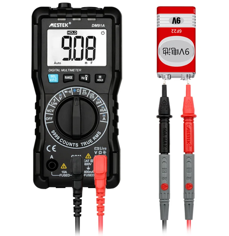 MESTEK DM91A digital tester multimeter mini pocket DC AC voltage current ammeter 9999 counters multitester | Инструменты