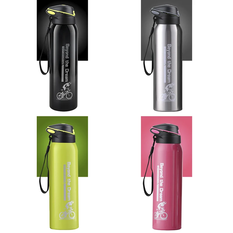 

500ML Bike Water Bottle Outdoor Sport Running Mountain Cycling Warm-keeping Bicycle Kettle Drink Bottle Stainless Steel Cup