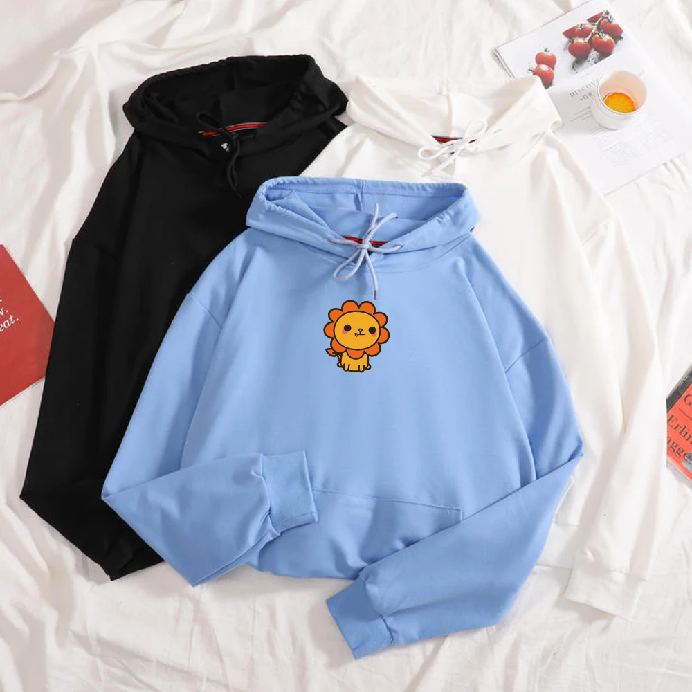 

Cotton Women Hoodies Cute Cartoon Print for Teens Girls Winter Hoody Sweatshirt Female Itself Harajuku Lady Loose Pullover
