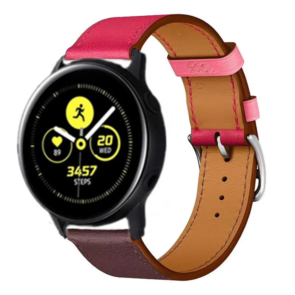 20mm 22mm Leather Loop for Samsung Galaxy Gear Sport S2 S3 Watch Active 42/46mm Strap Huami Amazfit Huawei 2 gt | Наручные часы