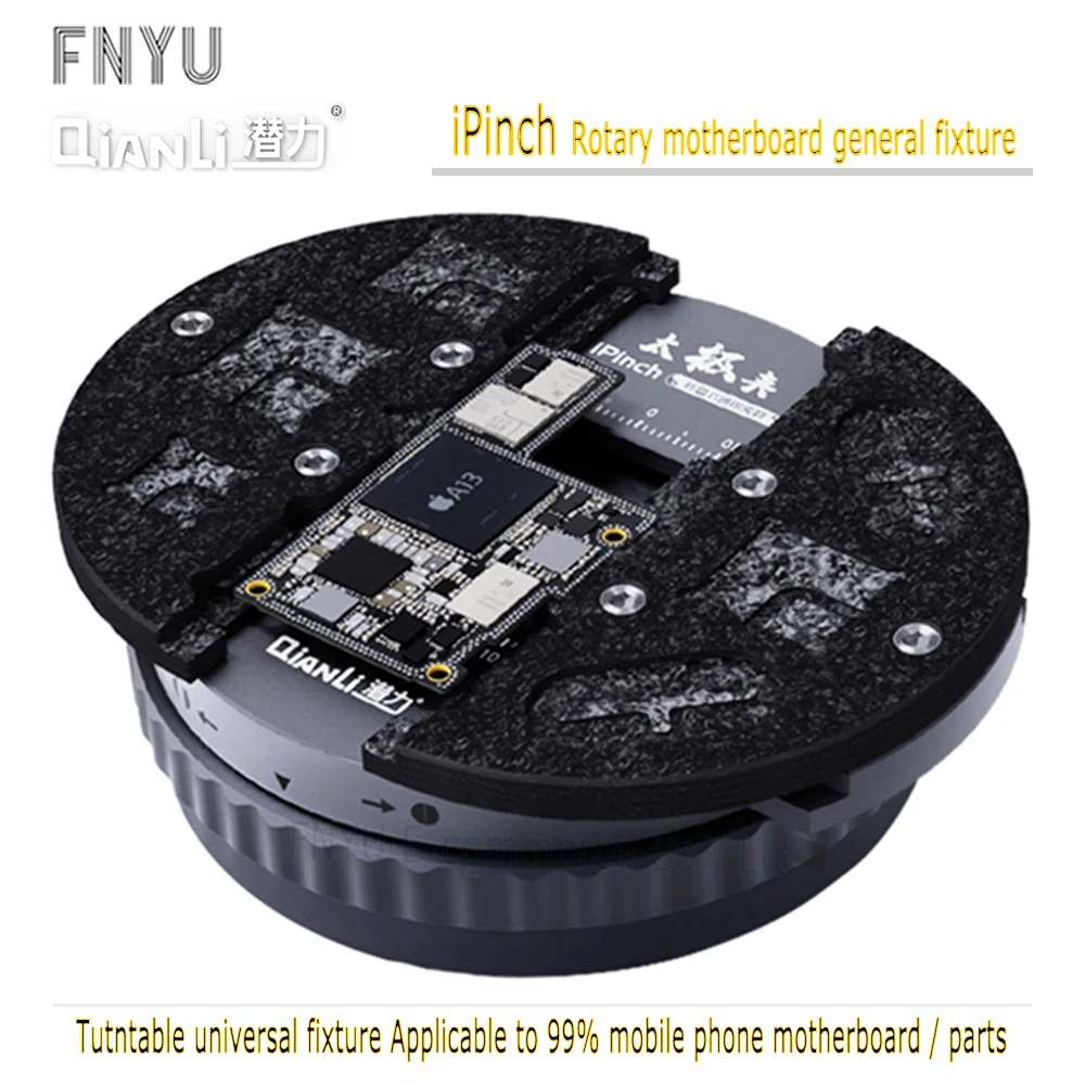 qianli ipinch fixture 360° tutntable universal fixture 55mm wild opening range applicable to 99 mobile phone motherboard parts free global shipp