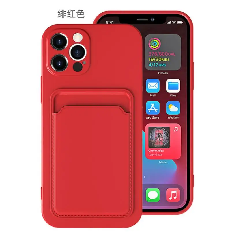 

Phone Case For Apple Iphone 11 12 pro max xr xs max 7 8 plus Soft Shell Creative all-in-one card 12mini Silicone Drop Cover