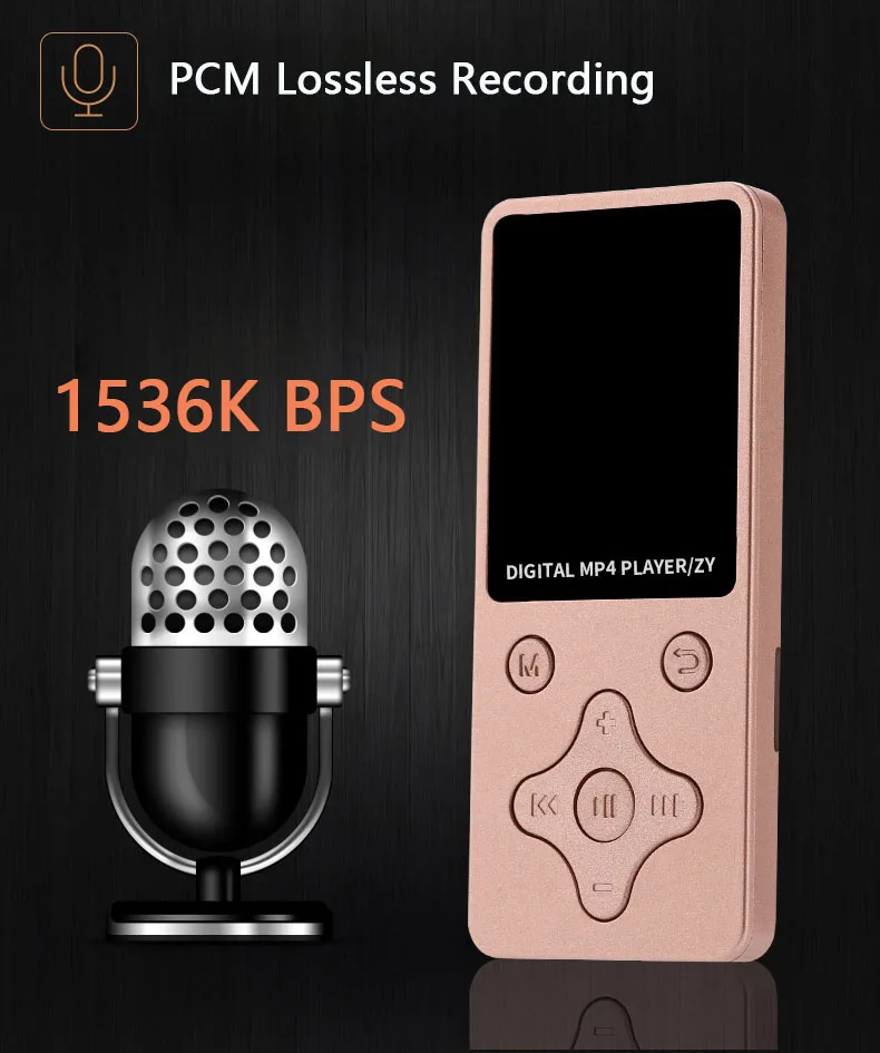 MP4 плеер Bluetooth портативный медиа музыкальный плеер Поддержка 32 Гб TF карта Запись радио MP4 HIFI без потерь 13 языков