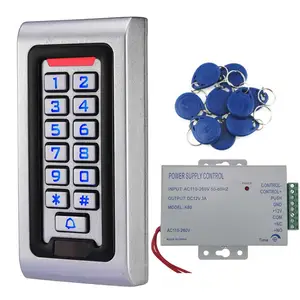 2000 users rfid standalone door access control system ip68 waterproof keypad with id keychains and 3a power optional free global shipping