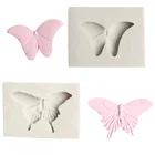 Силиконовые формы в виде бабочки для мастики, 2 вида, форма для помадки, инструменты для украшения тортов, формы для шоколада, форма для свадебного украшения