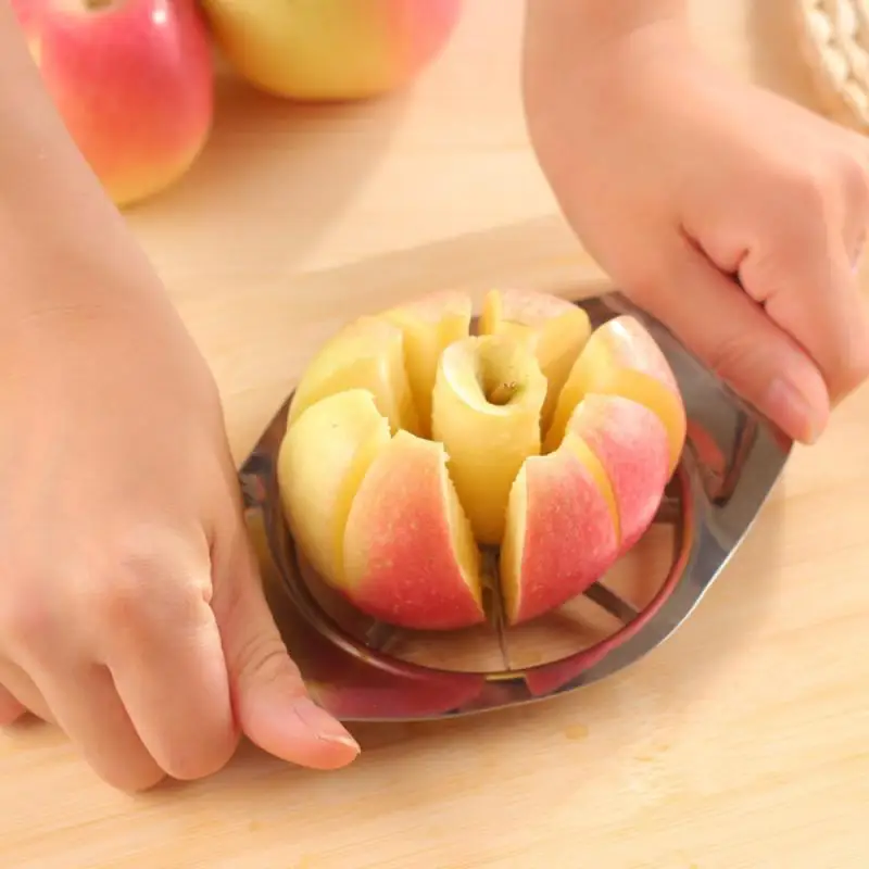 

1pcs Apple Cutter Stainless Steel Fruit Slicer Apple Pear Cutters Knife Peeler Cut Tool New
