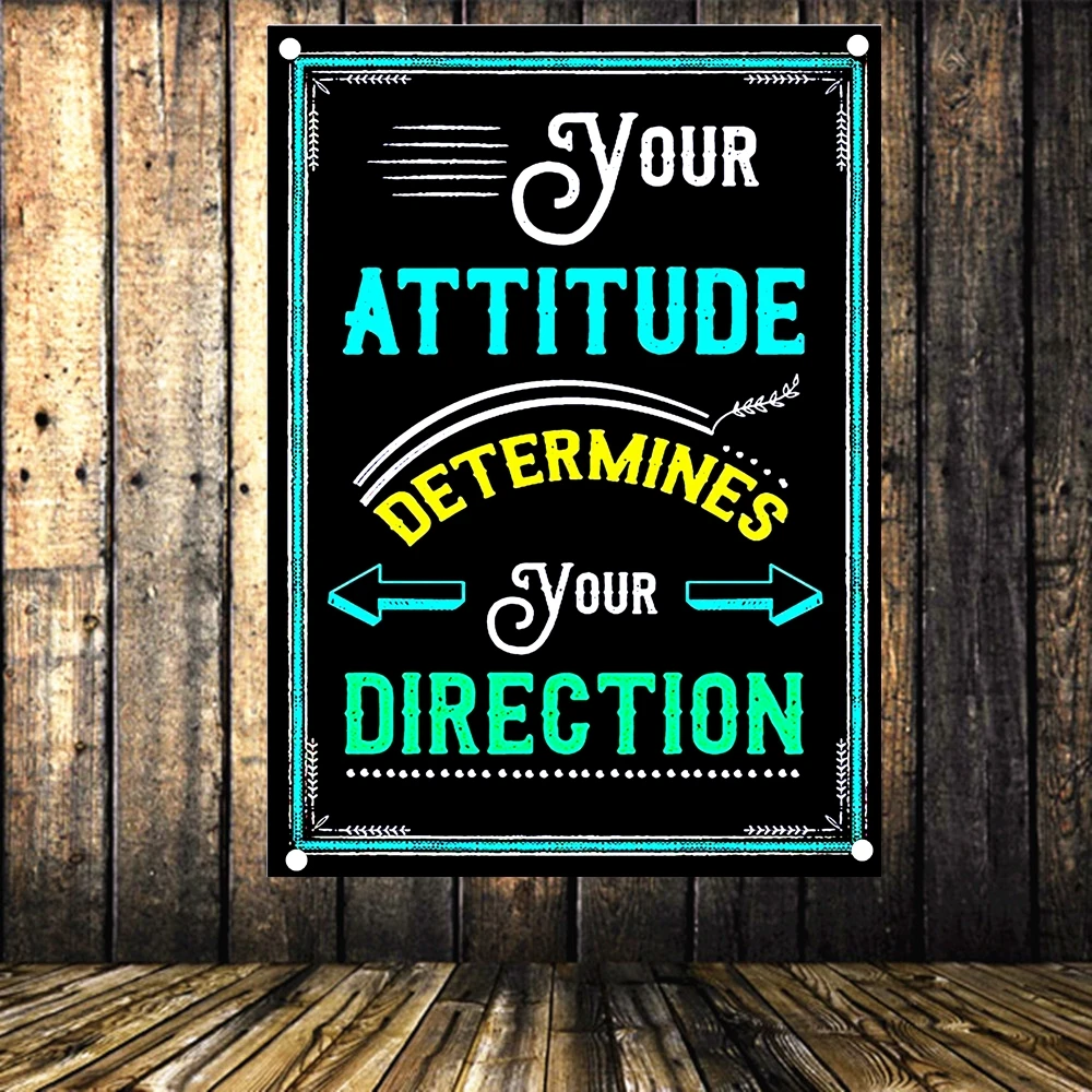 

Motivational Flags & Banners Wall Hanging,Poster for Office Decor, College Dorm, Teachers, Classroom, Gym Workout & School! G6