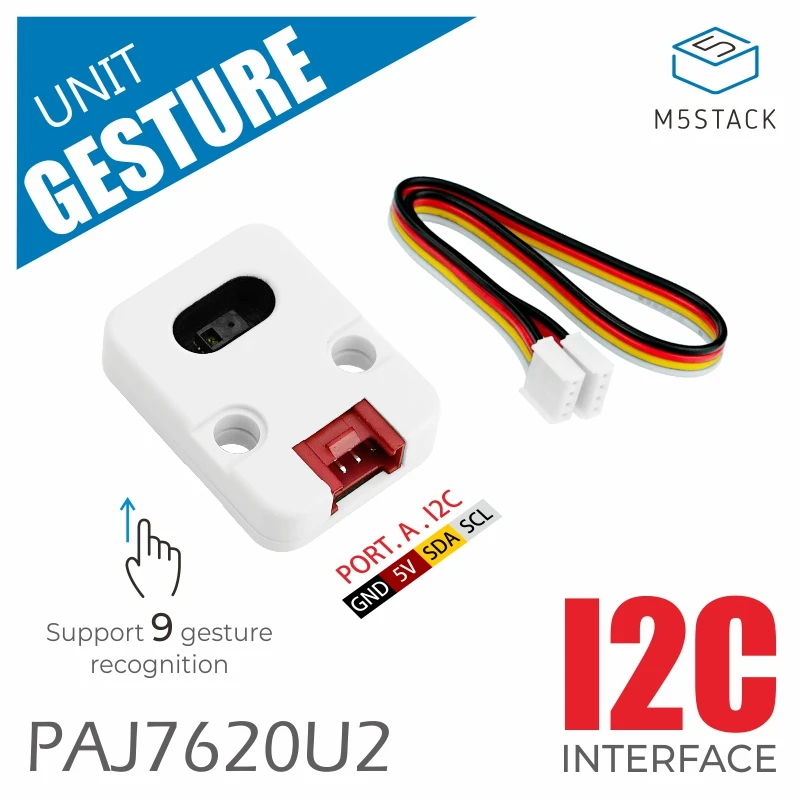 

M5Stack Official Gesture recognition sensor (PAJ7620U2) Module for Variety of Gesture Recognition Smart Home