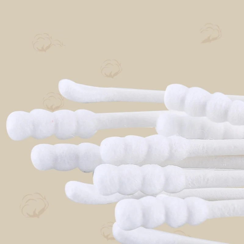 

400 Pcs Fine Paper Stick Double Screw Cotton Swab Baby Safety Cotton Buds Baby Clean Ears Health Tampons