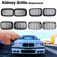 front kidney grille black single dual slat racing grilles fit for bmw 3 series e36 1992 1996 car accessories replacement part