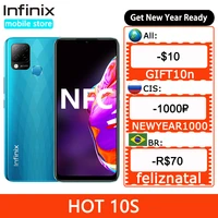 global version infinix hot 10s nfc support 4gb 64gb 6 82 display smartphone helio g85 48mp ai rear camera 5000mah battery